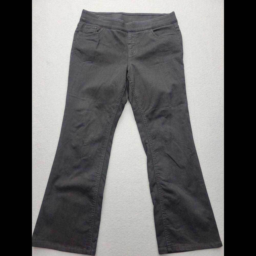 D&CO Womens Jeans Large Black Wide Leg Dark Wash